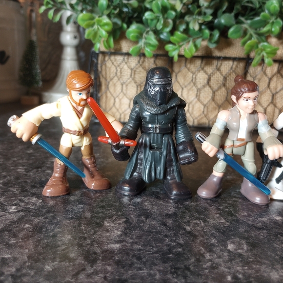 Imaginext Star Wars Mini figures lot Hasbro galactic heroes playskool Luke Darth - Picture 2 of 8